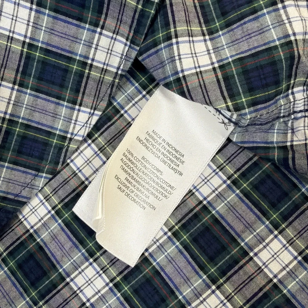 Lot Of 2 Ralph Lauren Boys‎ Large 14-16 Button-Down Plaid Red Blue Shirts Pony